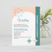 Moderne uitnodiging voor het uitzenden van huwelij (Staand voorkant)