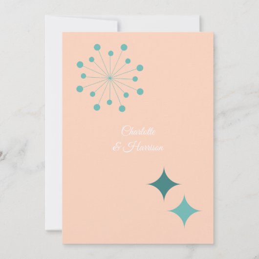 Moderne uitnodiging voor het uitzenden van huwelij (Achterkant)