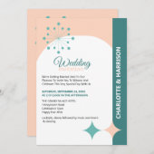 Moderne uitnodiging voor het uitzenden van huwelij (Voorkant / Achterkant)