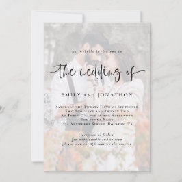 Moderne uitnodiging voor het uitzenden van QR-code