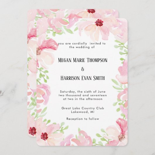 Moderne uitnodiging voor het uitzenden van ridderw (Voorkant / Achterkant)