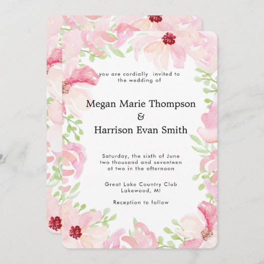 Moderne uitnodiging voor het uitzenden van ridderw (Voorkant / Achterkant)