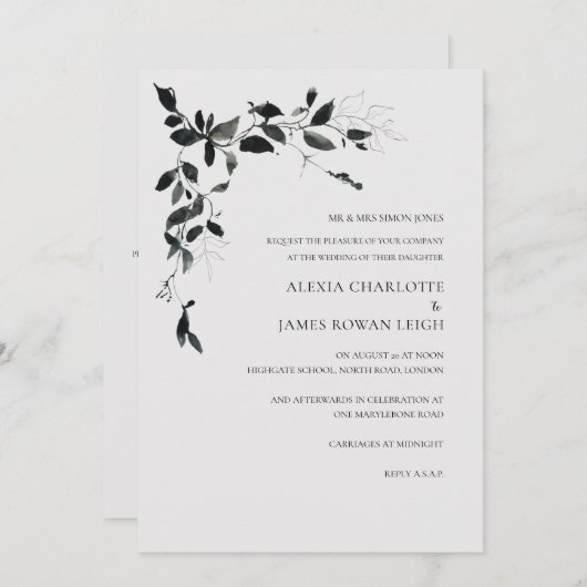 Moderne uitnodiging voor het uitzenden van trottoi (Voorkant / Achterkant)