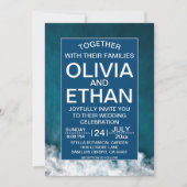 Moderne uitnodiging voor het uitzenden van zeeverb (Voorkant)