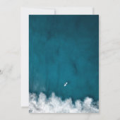 Moderne uitnodiging voor het uitzenden van zeeverb (Achterkant)