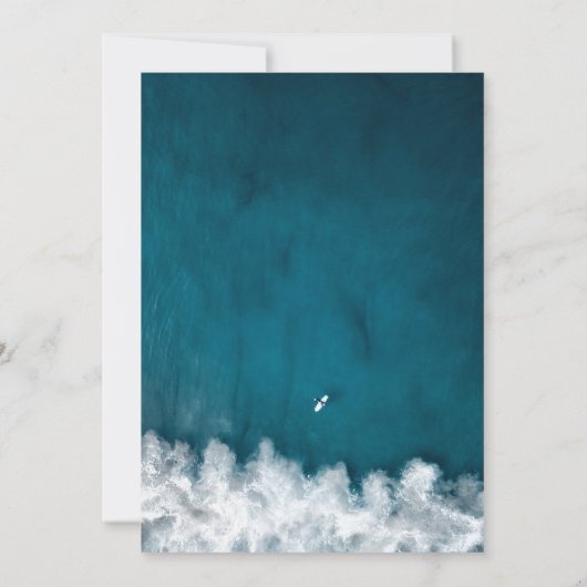 Moderne uitnodiging voor het uitzenden van zeeverb (Achterkant)