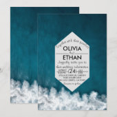 Moderne uitnodiging voor het uitzenden van zeeverb (Voorkant / Achterkant)