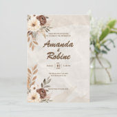 Moderne uitnodiging voor huwelijk (Staand voorkant)