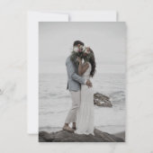 Moderne uitnodiging voor huwelijk blauwe hemel en  (Achterkant)