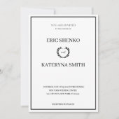 Moderne uitnodiging voor huwelijk met foto op de a (Voorkant)