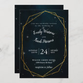 Moderne uitnodiging voor huwelijksfeest (Voorkant / Achterkant)
