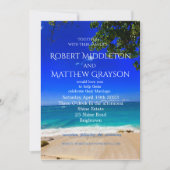 Moderne uitnodiging voor huwelijksreis in Chic Gay (Voorkant)