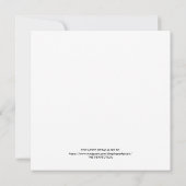 Moderne uitnodiging voor huwelijksreis op het plei (Achterkant)