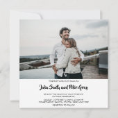 Moderne uitnodiging voor huwelijksreis op het plei (Voorkant)