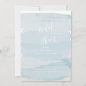 Moderne uitnodiging voor Icy Blue en White Bridal  (Voorkant)