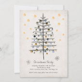 Moderne uitnodiging voor kerstboomfeest (Voorkant)