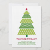 Moderne uitnodiging voor kerstboomfeestdagen (Voorkant)