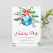 Moderne uitnodiging voor kerstfeest (Staand voorkant)