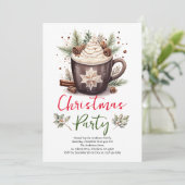 Moderne uitnodiging voor kerstfeestdag (Staand voorkant)