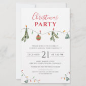 Moderne uitnodiging voor kerstfeestdag briefpapier (Voorkant)