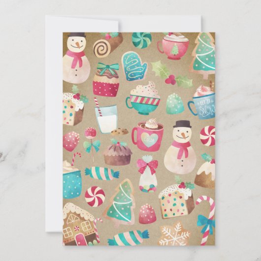 Moderne uitnodiging voor kerstfeestdagen (Achterkant)