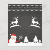 Moderne uitnodiging voor kerstfeestdagen in Chalkb (Achterkant)