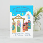 Moderne uitnodiging voor kerstfeestelijke feestdag (Staand voorkant)