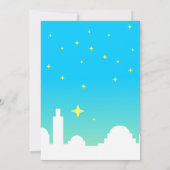 Moderne uitnodiging voor kerstfeestelijke feestdag (Achterkant)