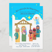 Moderne uitnodiging voor kerstfeestelijke feestdag (Voorkant / Achterkant)