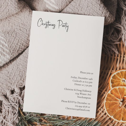 Moderne uitnodiging voor kerstmis