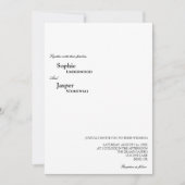 Moderne uitnodiging voor klassieke bruiloft (Voorkant)