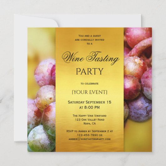 Moderne uitnodiging voor kunstzinnige goudproeven (Voorkant)