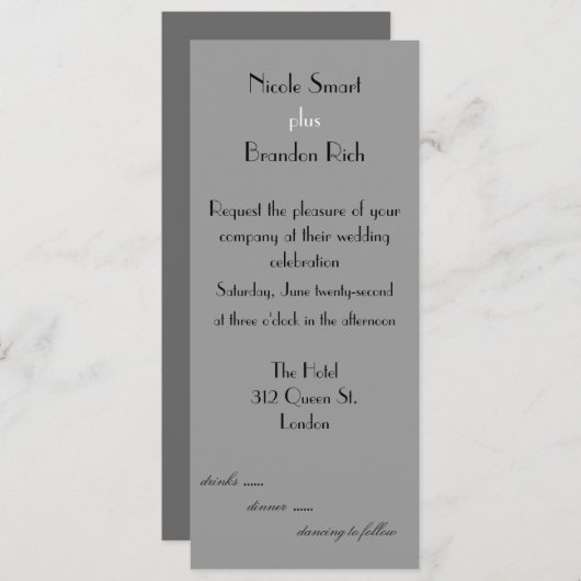 Moderne uitnodiging voor Logo (Voorkant / Achterkant)