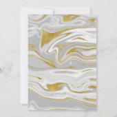 Moderne uitnodiging voor marmer en Gold Wedding Ca (Achterkant)