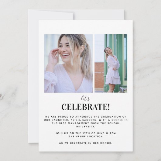 Moderne uitnodiging voor meerdere fotografen (Achterkant)