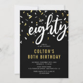 Moderne uitnodiging voor negende verjaardag in zwa (Voorkant)