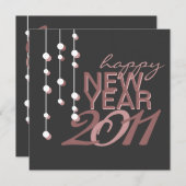 Moderne uitnodiging voor nieuwe jaren (Voorkant / Achterkant)