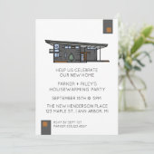 Moderne uitnodiging voor nieuwe thuiswoningen (Staand voorkant)