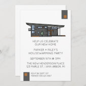 Moderne uitnodiging voor nieuwe thuiswoningen (Voorkant / Achterkant)