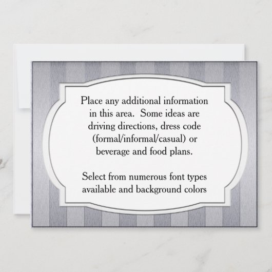 Moderne uitnodiging voor ontwerpgolven en stripes (Achterkant)