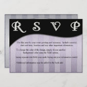 Moderne uitnodiging voor ontwerpgolven en stripes (Voorkant / Achterkant)