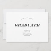 Moderne uitnodiging voor open huis 2023 afgestudee (Achterkant)