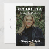 Moderne uitnodiging voor open huis 2023 afgestudee (Voorkant / Achterkant)