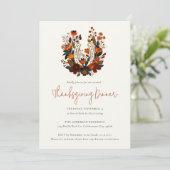 Moderne uitnodiging voor paardrijden Thanksgiving (Staand voorkant)