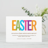 Moderne uitnodiging voor paasfeest (Staand voorkant)