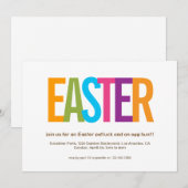 Moderne uitnodiging voor paasfeest (Voorkant / Achterkant)