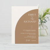 Moderne uitnodiging voor QR-code voor bruiloft met (Staand voorkant)