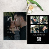 Moderne uitnodiging voor QR-code voor fotocollage