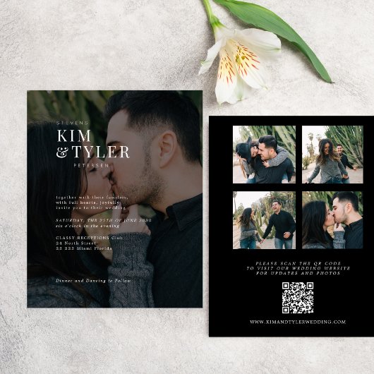 Moderne uitnodiging voor QR-code voor fotocollage