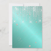 Moderne uitnodiging voor Quinceanera (Achterkant)